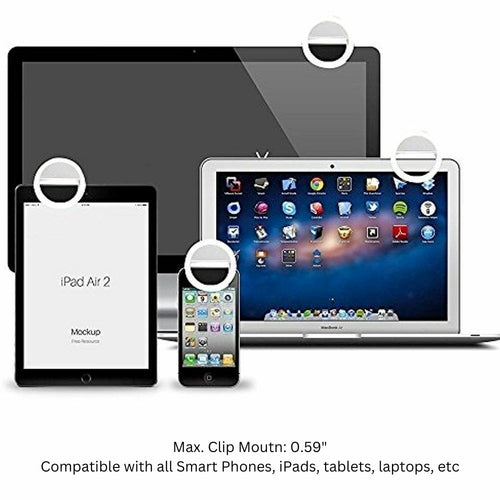 Portable Clip-On Selfie Ring Light - Rechargeable Phone Light For Gym and Content Creators