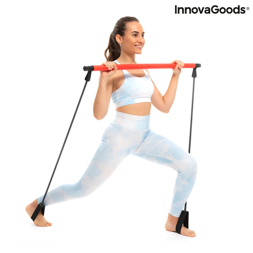 Fitness Bar with Resistance Bands - Portable Home Gym System