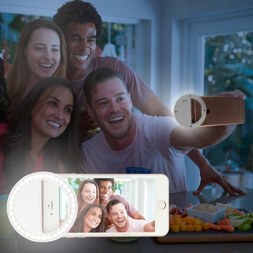 Portable Clip-On Selfie Ring Light - Rechargeable Phone Light For Gym and Content Creators