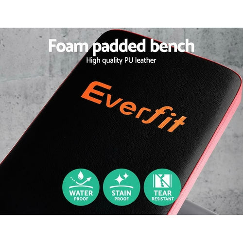 Everfit Adjustable Weight Bench with Squat Rack - 200kg Capacity | Home Gym Equipment