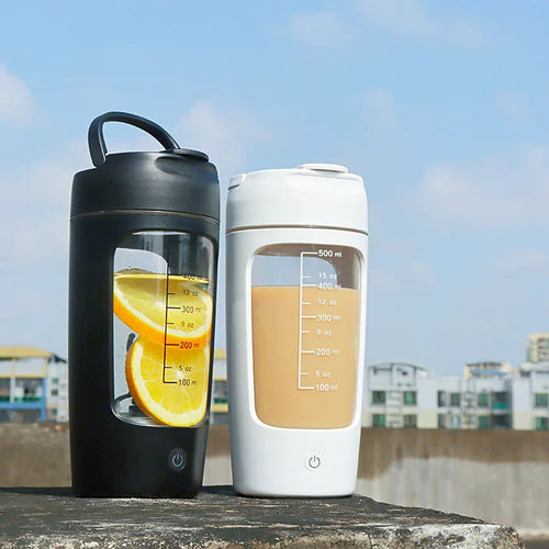 USB Rechargeable Electric Protein Shaker Bottle - Portable 1200mAh