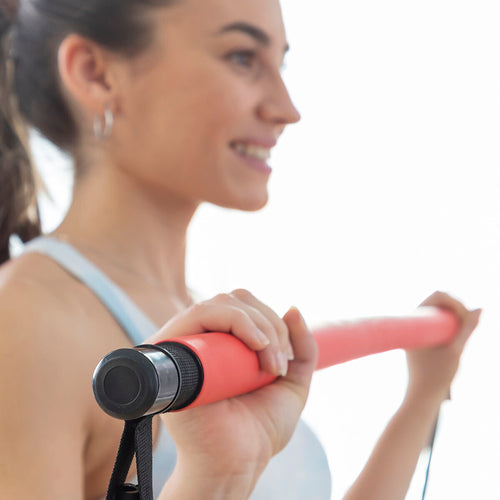 Fitness Bar with Resistance Bands - Portable Home Gym System