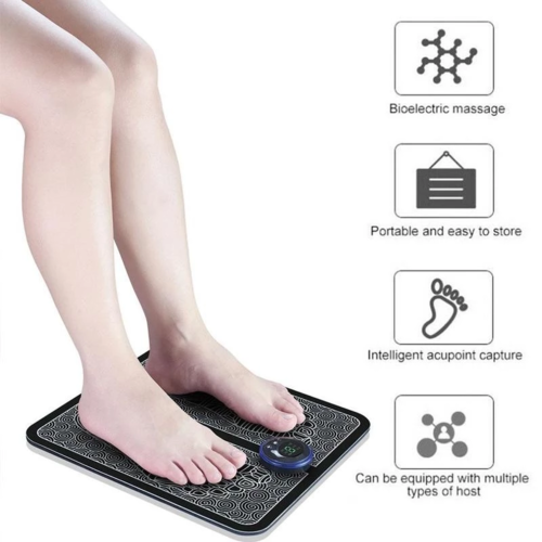 Electric EMS Foot Massager Pad - Muscle Stimulation for Foot & Leg Relief