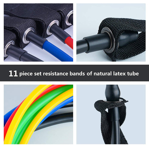 11-Piece Resistance Band Set - Full Body Workout Equipment