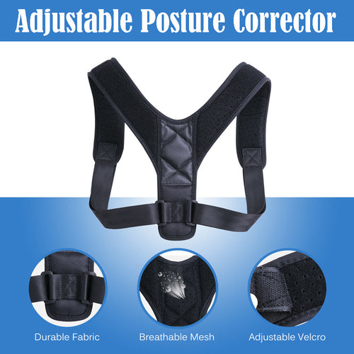 Adjustable Back Posture Corrector - Shoulder & Spine Support Brace