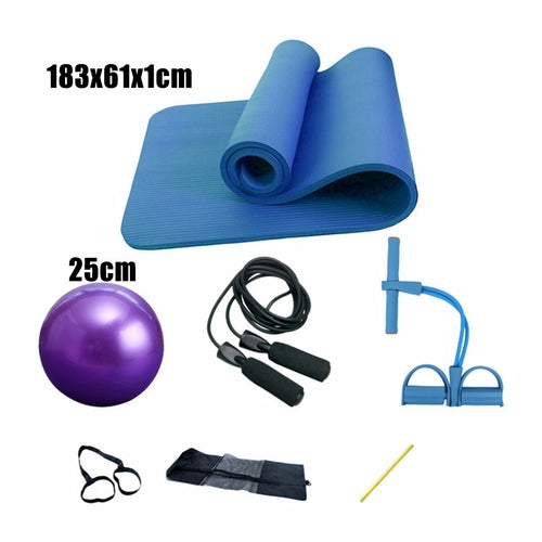 Deluxe 5 Piece Yoga & Fitness Kit - Mat, Ball & Bands