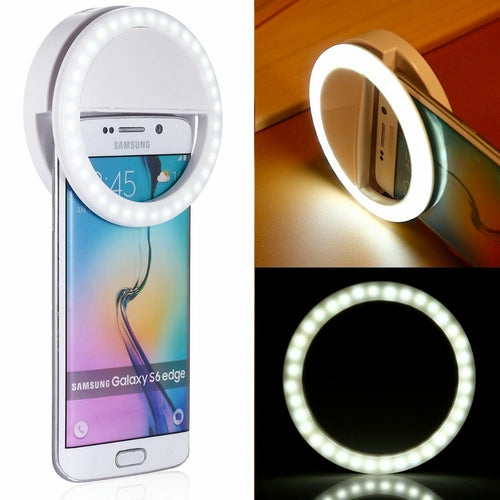 Portable Clip-On Selfie Ring Light - Rechargeable Phone Light For Gym and Content Creators