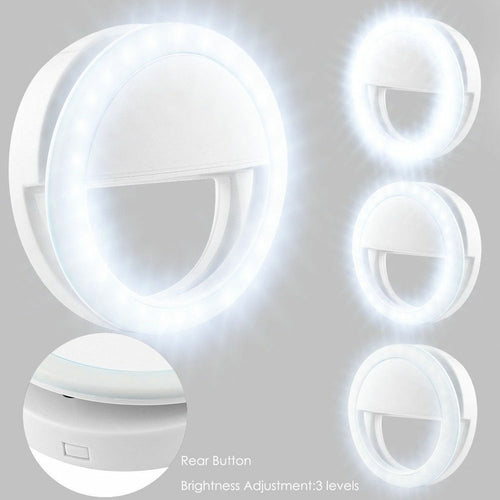 Portable Clip-On Selfie Ring Light - Rechargeable Phone Light For Gym and Content Creators