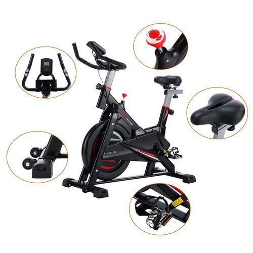 Indoor Cycling Trainer Spinning Bike - Quiet Stationary Fitness Trainer