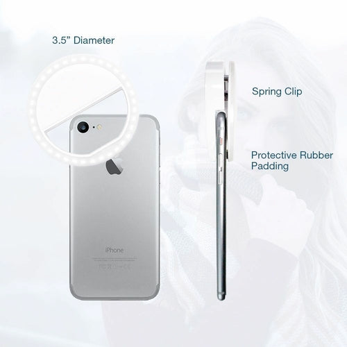Portable Clip-On Selfie Ring Light - Rechargeable Phone Light For Gym and Content Creators