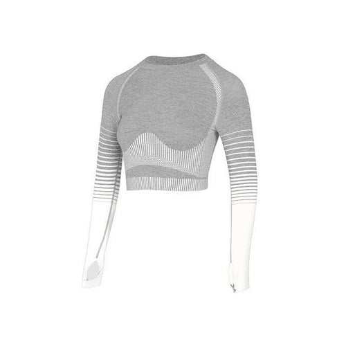 Women's Seamless 2-Piece Yoga Set - Long Sleeve Crop Top & Leggings