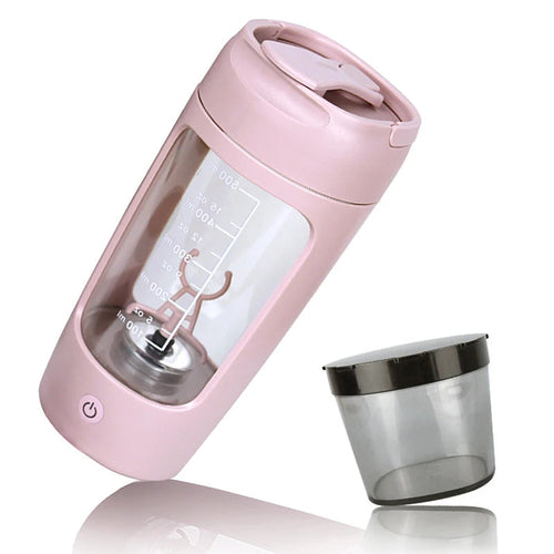 USB Rechargeable Electric Protein Shaker Bottle - Portable 1200mAh