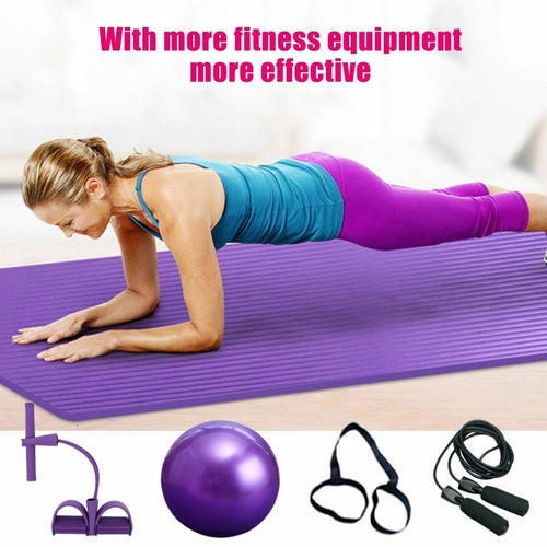 Deluxe 5 Piece Yoga & Fitness Kit - Mat, Ball & Bands