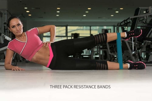 3 Pack Resistance Band Bundle With Muscle Recovery